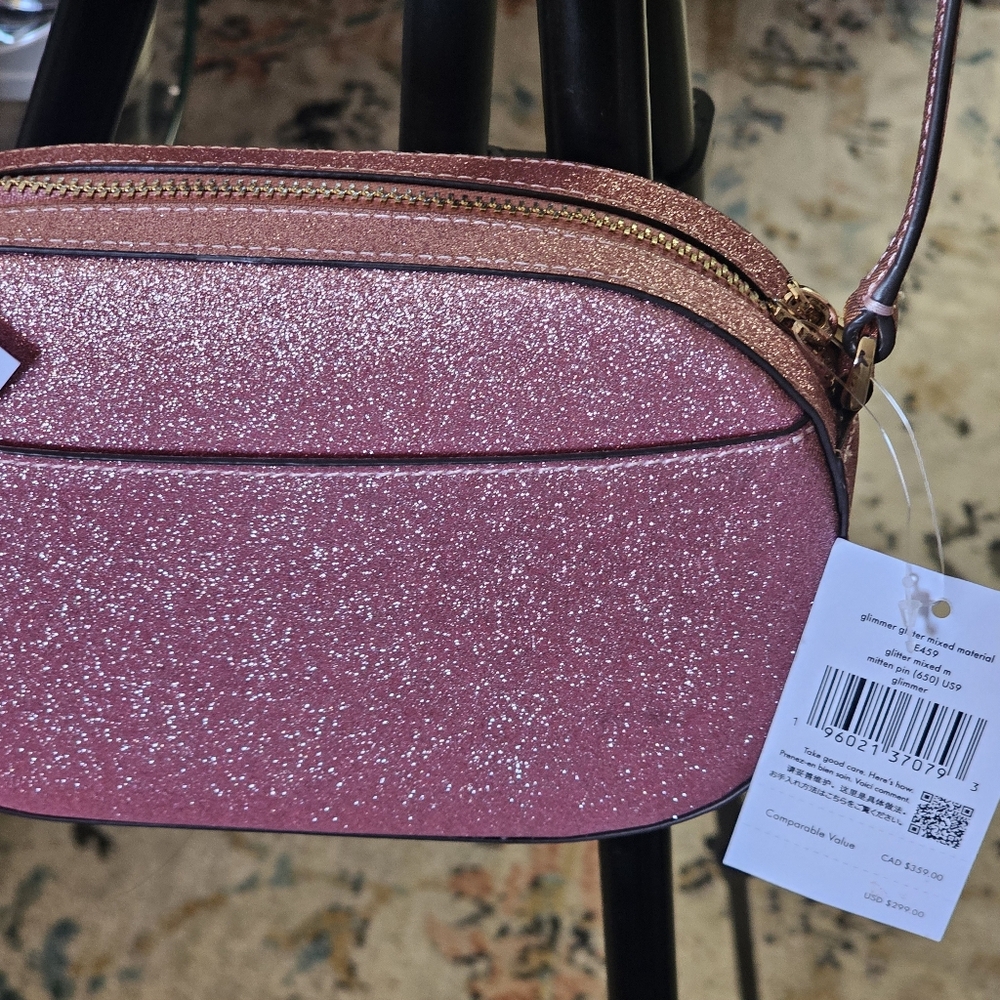 Kate Spade Glimmer Pink Mitten Oval Camera Crossbody Bag - Picture 12 of 16